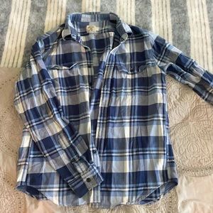 J. Crew blue plaid casual flannel